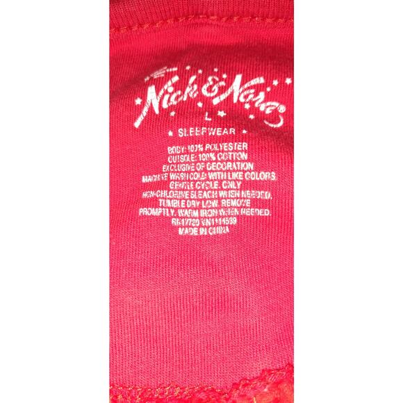 Nick & Nora Footie Fleece Red Pajamas Size Large SOCK MONKEY Zip Up Footed PJs - Picture 9 of 16